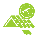 Roof restoration icon showing professional roof maintenance